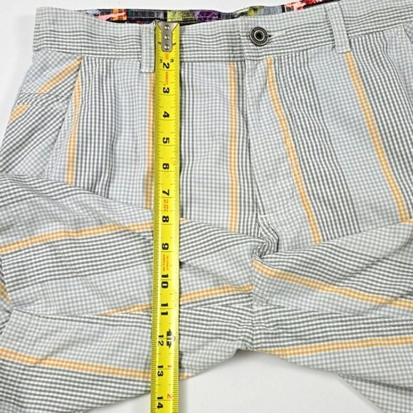 Lululemon Men's Kahuna Shorts Gray Orange Plaid Lightweight 8.5" Inseam Sz 34 - Picture 16 of 16
